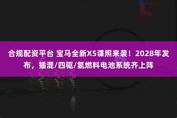 合规配资平台 宝马全新X5谍照来袭！2028年发布，插混/四驱/氢燃料电池系统齐上阵